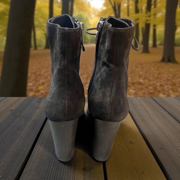 Marc Fisher LTD Aaliyah pointy toe lace-up bootie in dark Brown Size 10 - Picture 4 of 4